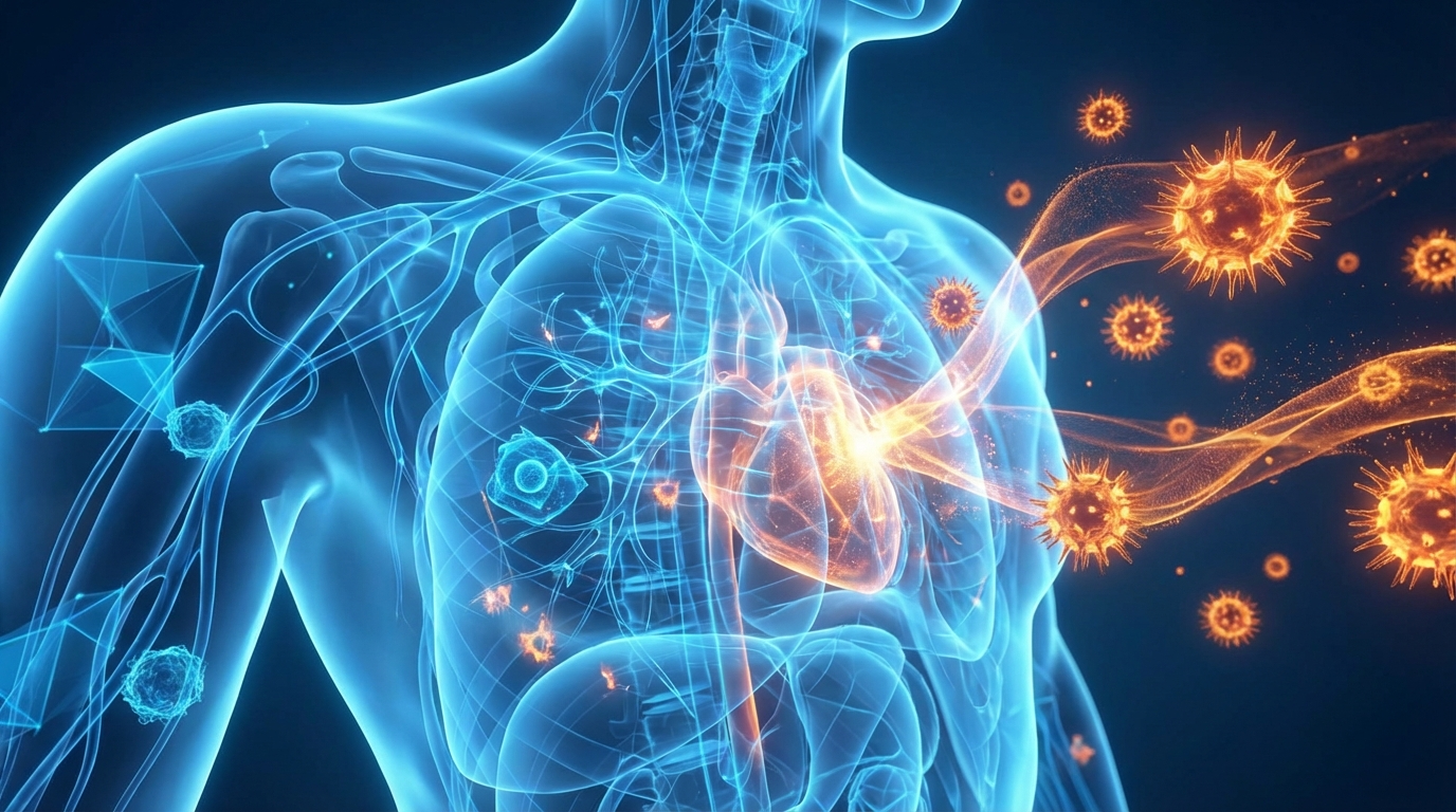 Représentation visuelle du système immunitaire face au pollen